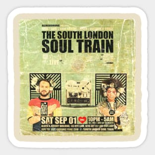 POSTER TOUR - SOUL TRAIN THE SOUTH LONDON 57 Sticker